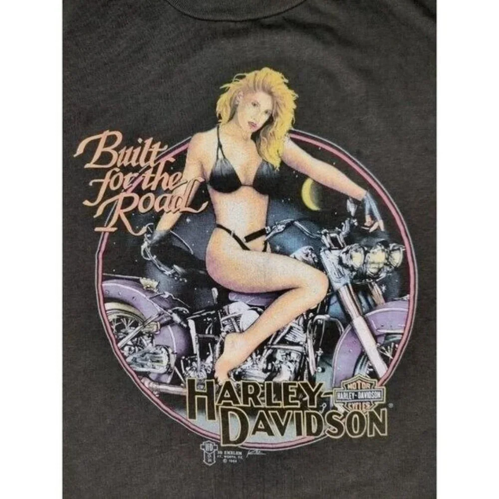 Rare Harley Davidson 3D Emblem T-Shirt 1989 Bike Week Daytona Beach Vintage - Picture 2 of 10